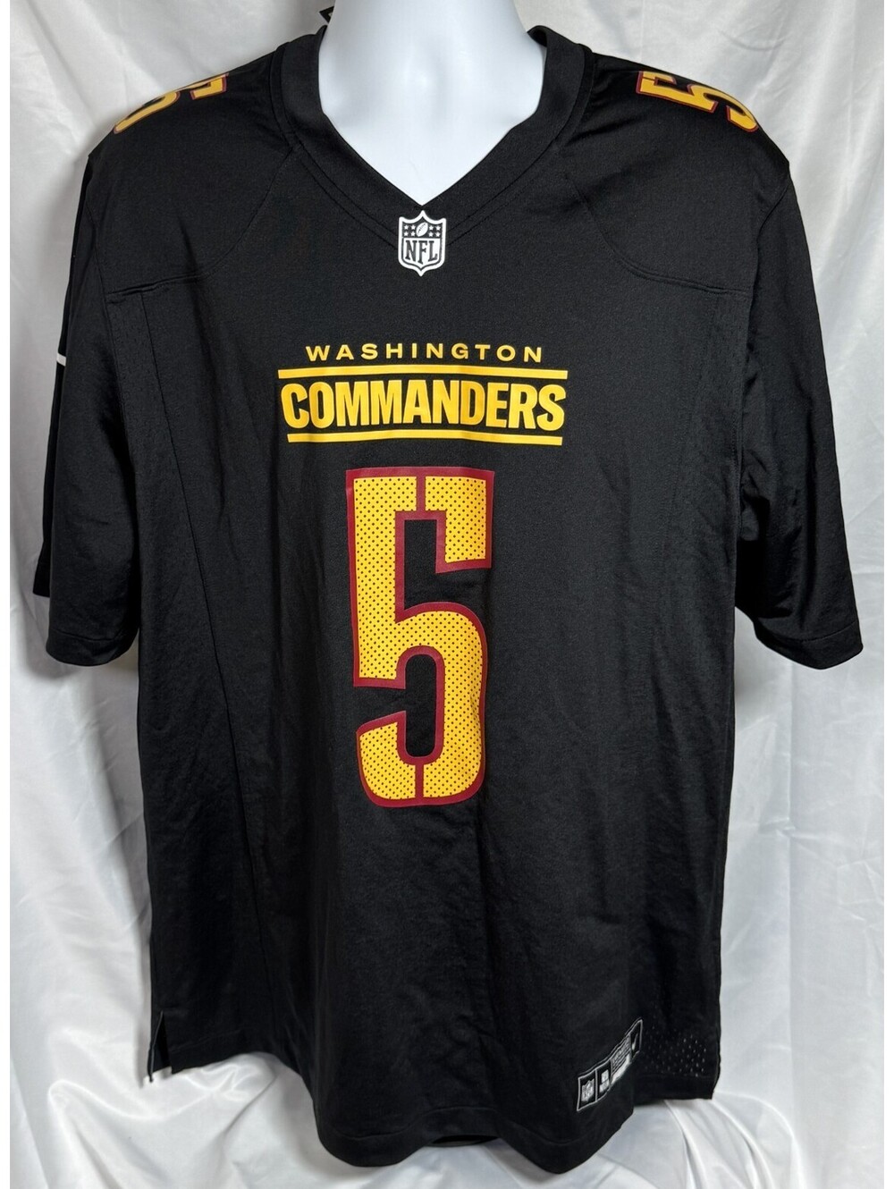 Nike Jayden Daniels #5 Washington Commanders Black Fashion Jersey Mens L NWT